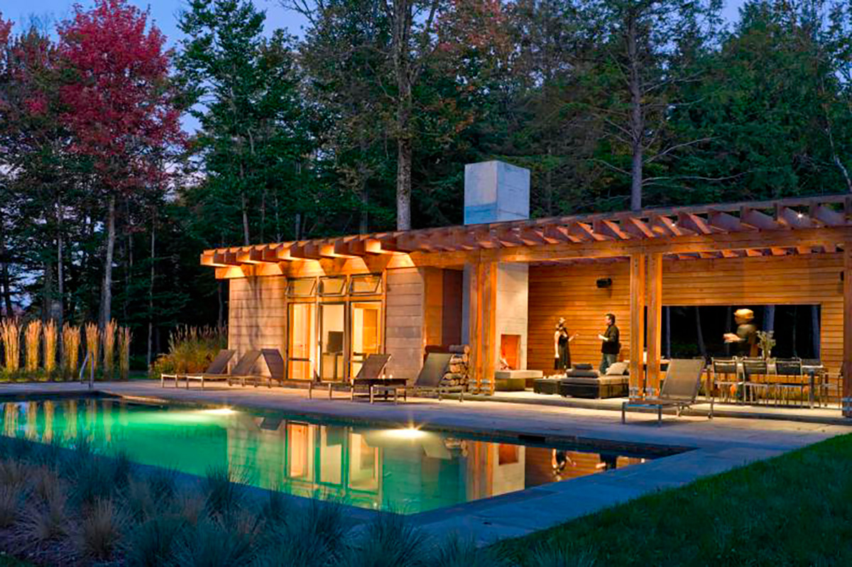 pool house bois