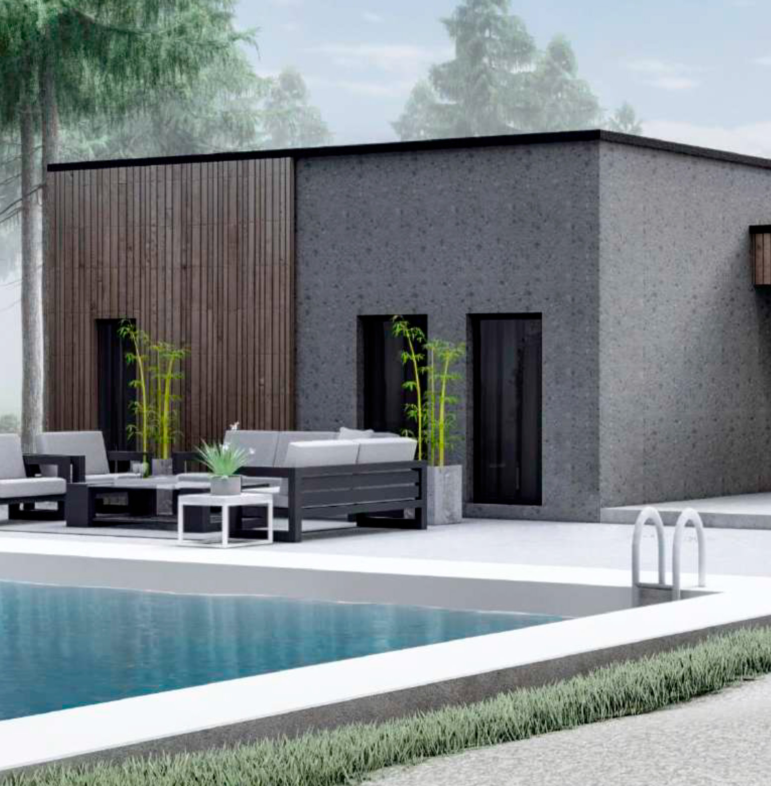 pool house detail
